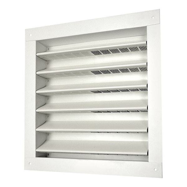 Gaf Master Flow 12 in. W X 12 in. L White Aluminum Wall Louver DA1212W - main